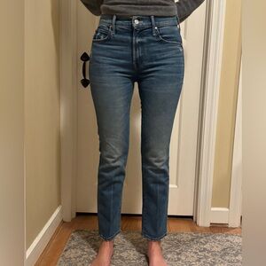 MOTHER - the rascal ankle straight leg blue jean